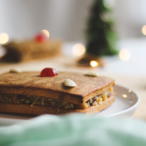 Veganer gefüllter Lebkuchen