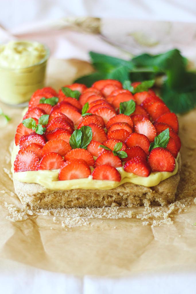 veganer Erdbeerkuchen