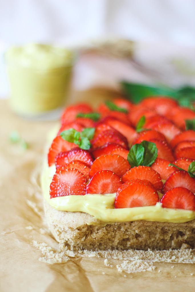 veganer Erdbeerkuchen