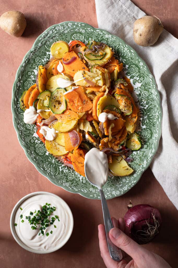 vegane Gemüsepfanne mit Kartoffeln