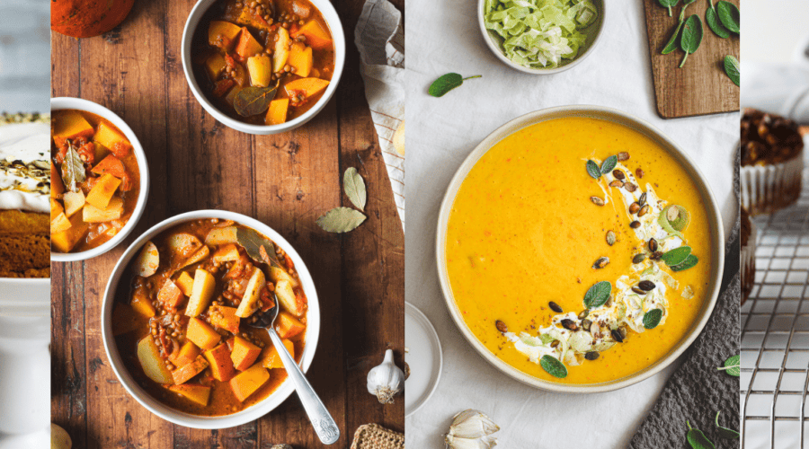 Vegane Kürbisrezepte für Herbst und Winter bei Pflanzlich Gut.